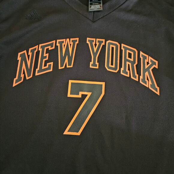 Adidas NBA New York Knicks Carmelo Anthony Jersey 7 Mens Large Black Orange - Picture 7 of 9